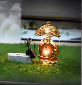 Table Clock with Lamp – 10 Inch Decorative Desk Clock & Light