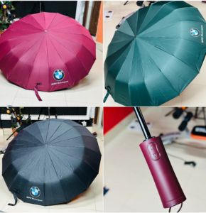 BMW 16 Ribs Automatic Open and Close Compact Umbrella – Random Color