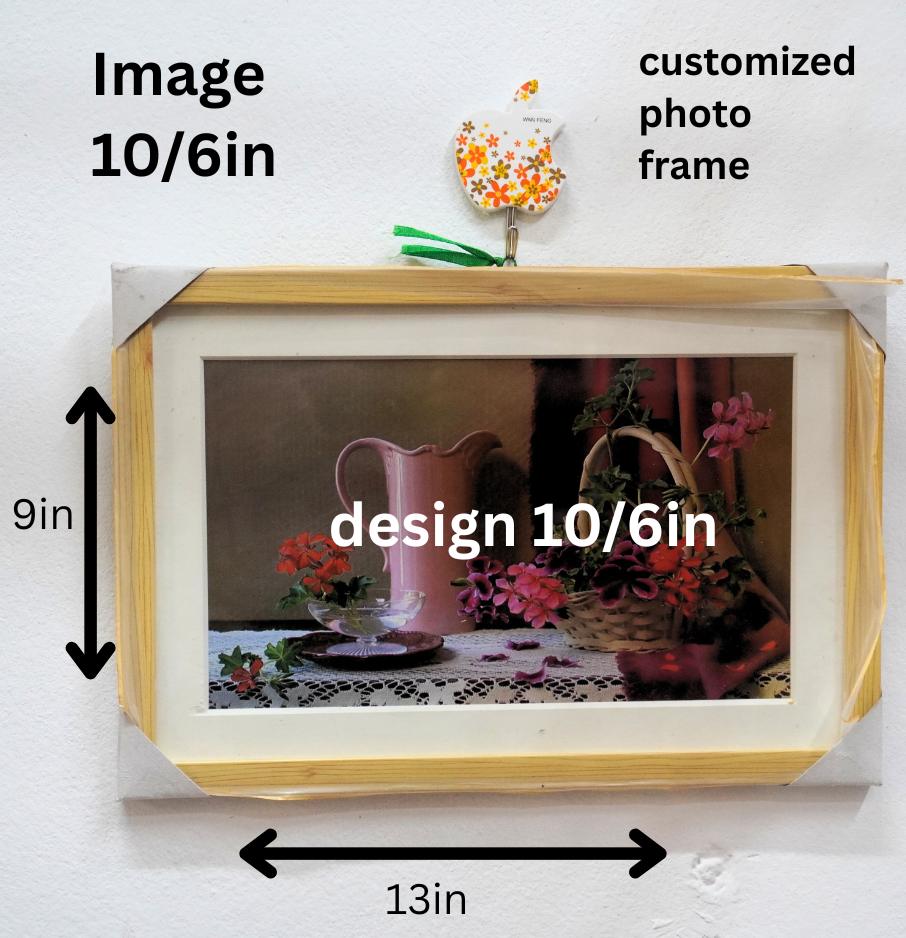 Customized Photo Frame 13×9 & 10×6 inch – Birthday & Wedding Gift – Birthday, Wedding, Nikah & Anniversary Gifts